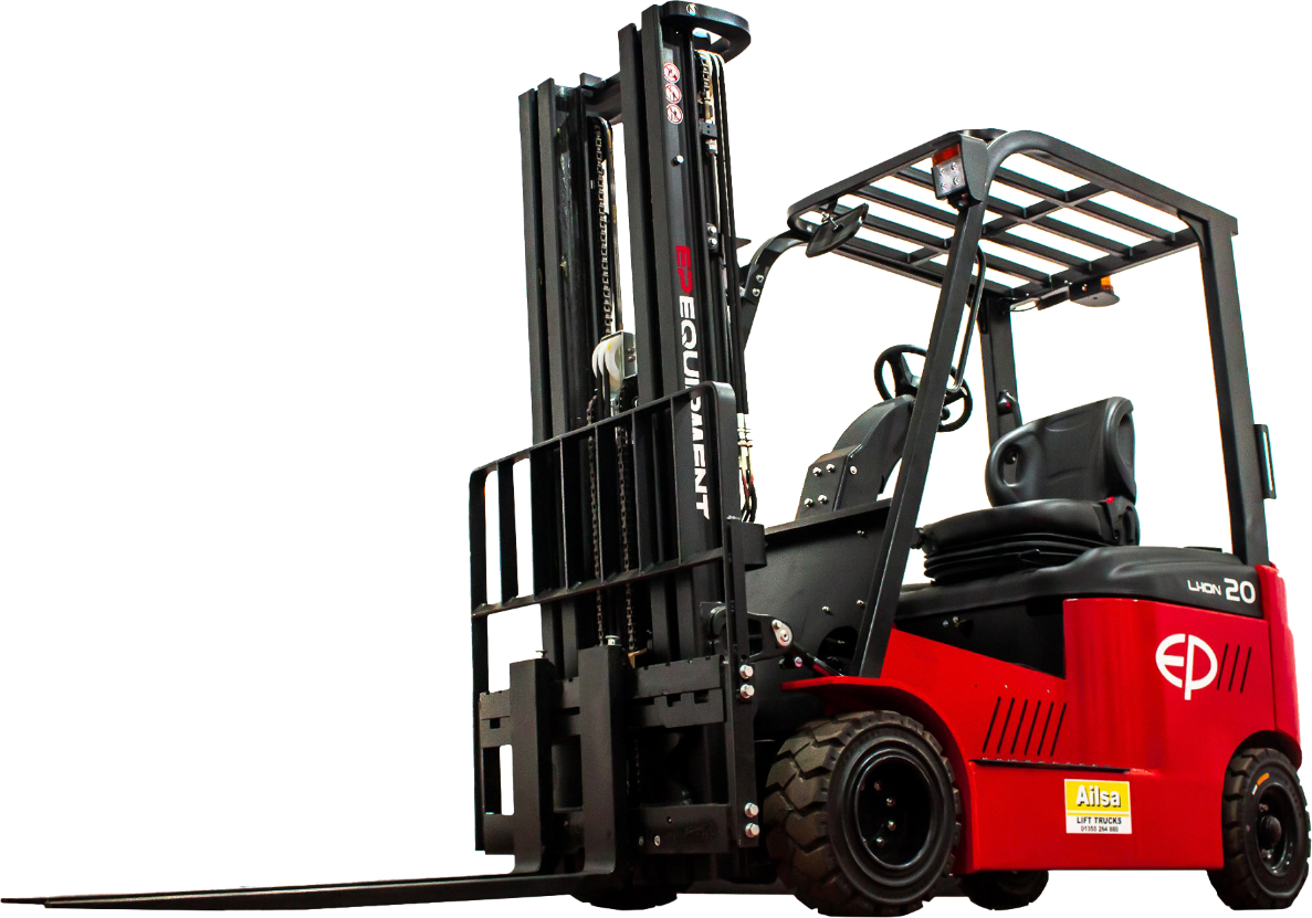 Commercial forklift unloading heavy pallets in Watford